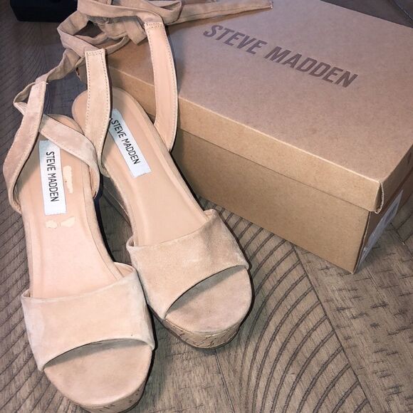 Steve Madden Cork Platform Tieups for summerâand vacation Comfy & Sturdy InâBox - Picture 11 of 17
